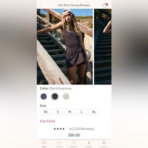 NWT FP Movement by Freepeople Hot Shot sarong romper black(sold out)